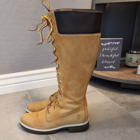 TIMBERLAND LEATHER BOOTS SZ 8.5 - Picture 10 of 14